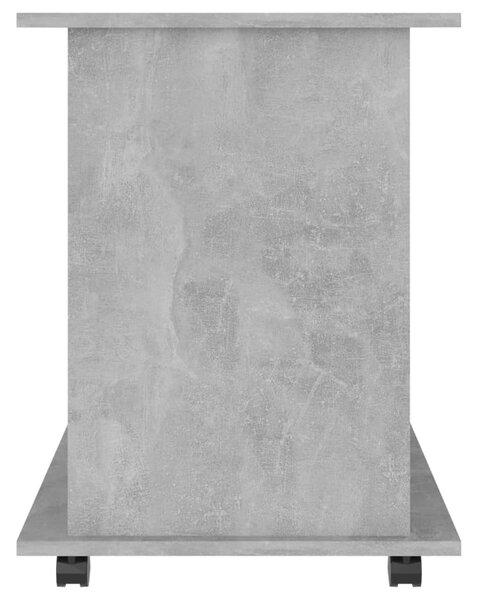 Betonszürke szerelt fa kerekes szekrény 60 x 45 x 60 cm