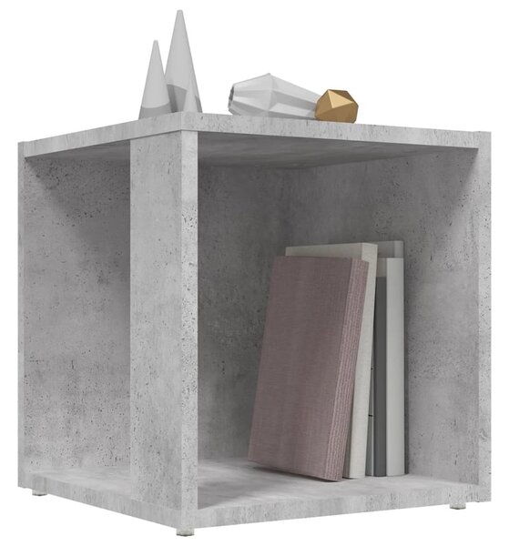 Betonszürke szerelt fa kisasztal 33 x 33 x 34,5 cm