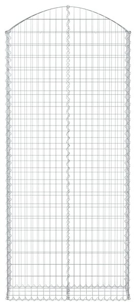 Íves horganyzott vas gabion kosár 100x30x220/240 cm