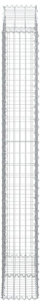 Íves horganyzott vas gabion kosár 100x30x220/240 cm