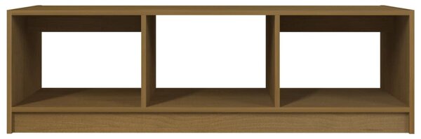 Mézbarna tömör fenyőfa dohányzóasztal 110 x 50 x 34 cm
