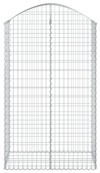 Íves horganyzott vas gabion kosár 100x50x160/180 cm