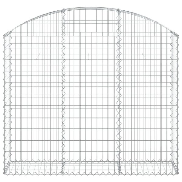 Íves horganyzott vas gabion kosár 150x30x120/140 cm