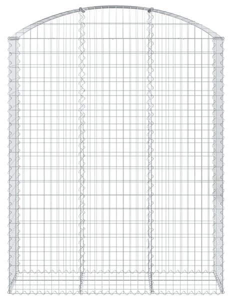 Íves horganyzott vas gabion kosár 150x50x180/200 cm
