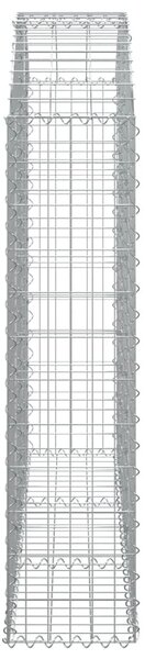Íves horganyzott vas gabion kosár 150x30x120/140 cm