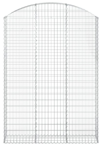 Íves horganyzott vas gabion kosár 150x30x200/220 cm