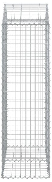 Íves horganyzott vas gabion kosár 100x50x160/180 cm