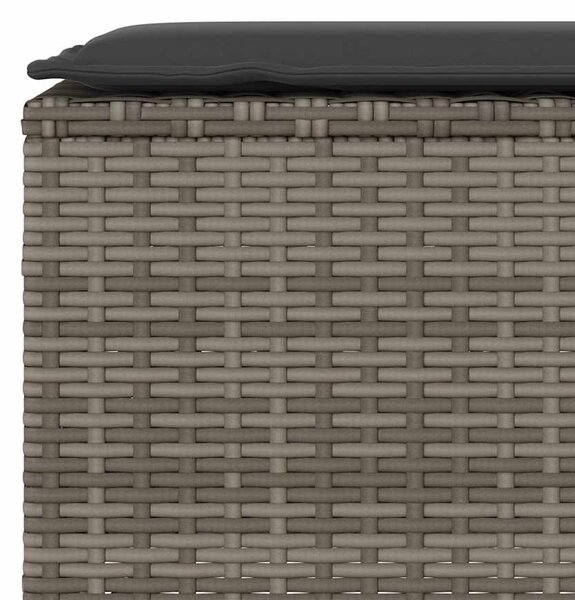 VidaXL barna polyrattan kerti pad párnával 110x30x40,5 cm