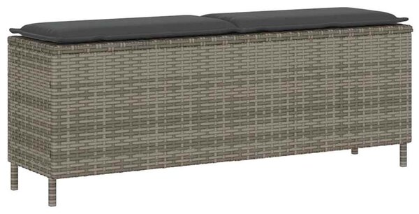 VidaXL barna polyrattan kerti pad párnával 110x30x40,5 cm