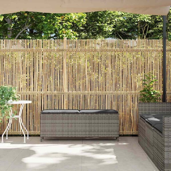 VidaXL barna polyrattan kerti pad párnával 110x30x40,5 cm