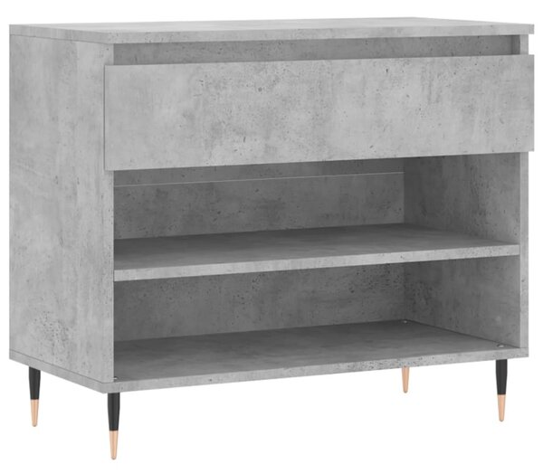 Betonszürke szerelt fa cipőszekrény 70x36x60 cm