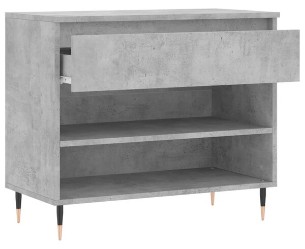 Betonszürke szerelt fa cipőszekrény 70x36x60 cm