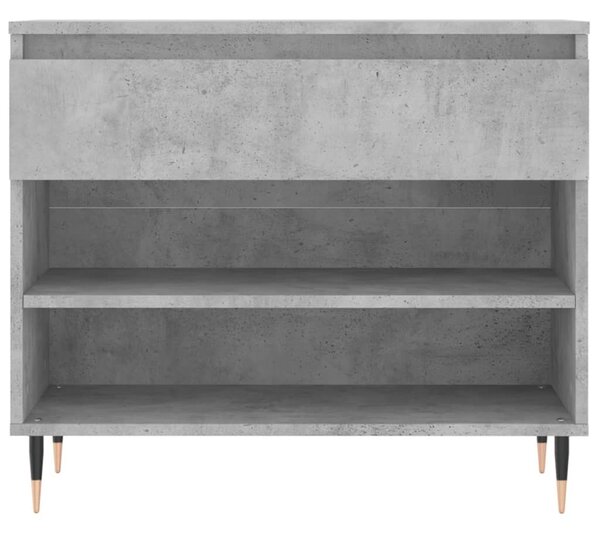 Betonszürke szerelt fa cipőszekrény 70x36x60 cm