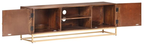 Tömör mangófa TV-szekrény 124 x 29 x 45 cm