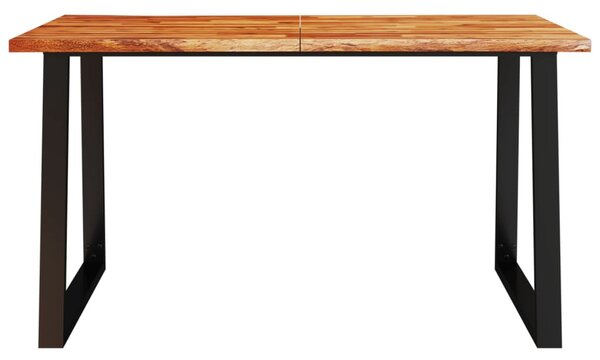 Tömör akácfa étkezőasztal természetes éllel 140 x 80 x 75 cm