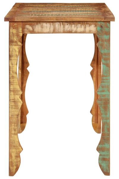Tömör újrahasznosított fa étkezőasztal 110 x 52 x 76 cm