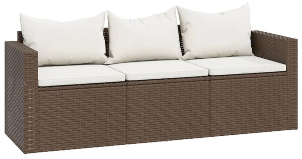 Barna polyrattan kerti ülőgarnitúra