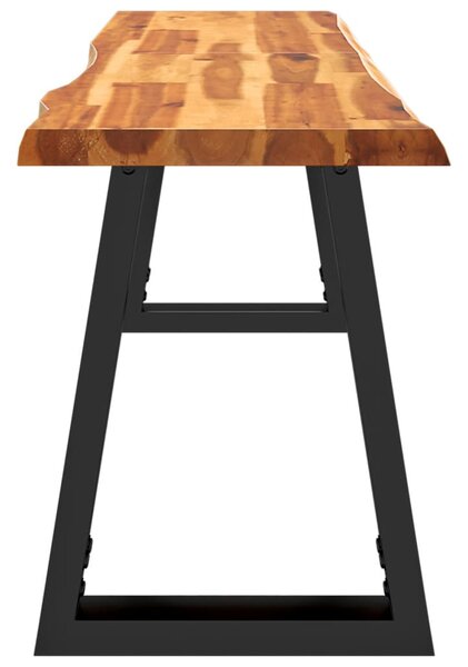 Tömör akácfa pad természetes éllel 140 cm