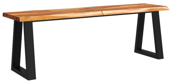 Tömör akácfa pad természetes éllel 140 cm
