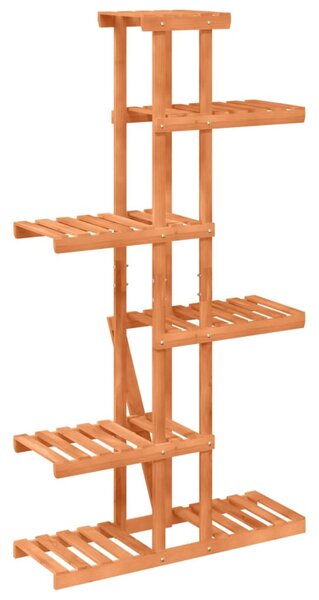 Tömör fenyőfa virágtartó állvány 75x25x140,5 cm