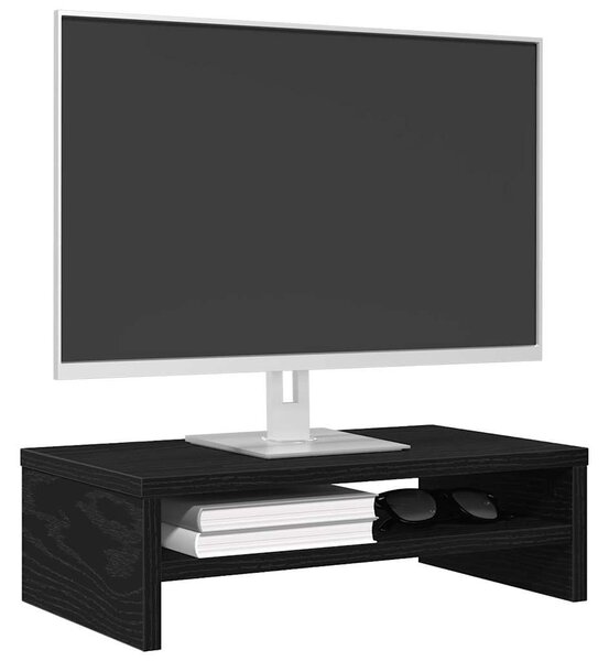 Fekete tölgyfa monitorállvány 42 x 24 x 13 cm