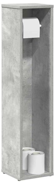 Betonszürke fürdőszobaszekrény papírtartóval 20,5 x 20 x 90 cm