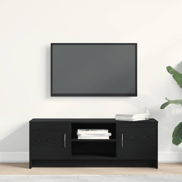 Fekete tölgyfa TV-szekrény 102 x 30 x 37,5 cm