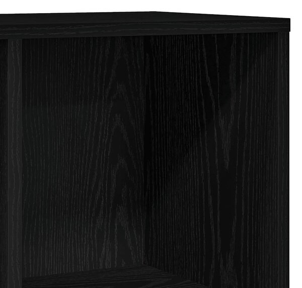 Fekete tölgyfa könyvesszekrény 98 x 29 x 97,5 cm