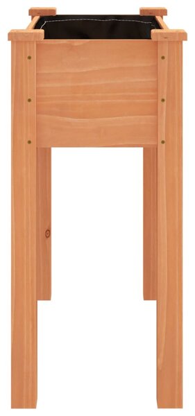 Barna tömör fenyőfa kerti ültetőláda béléssel 71 x 37 x 76 cm