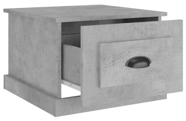 Betonszürke szerelt fa dohányzóasztal 50 x 50 x 35 cm