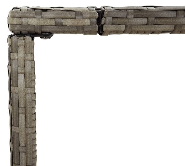 5 részes szürke polyrattan kerti bárszett párnákkal