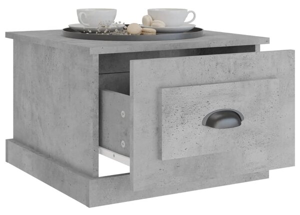 Betonszürke szerelt fa dohányzóasztal 50 x 50 x 35 cm