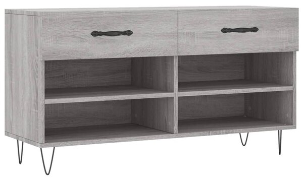 Szürke sonoma színű szerelt fa cipőpolc 102 x 35 x 55 cm