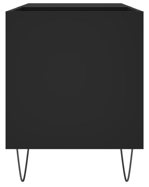 Fekete szerelt fa hanglemezszekrény 85x38x48 cm