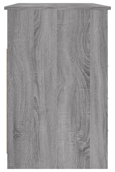 Szürke sonoma színű szerelt fa íróasztal 102x50x76 cm