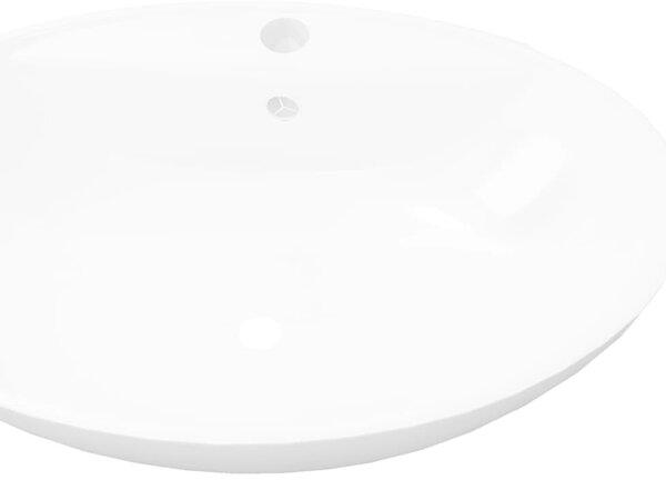 140678 Luxury Ceramic Basin Oval with Overflow and Faucet Hole