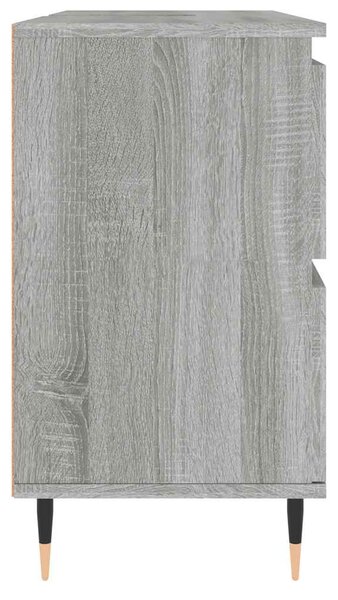 Szürke sonoma színű szerelt fa mosdószekrény 80 x 33 x 60 cm