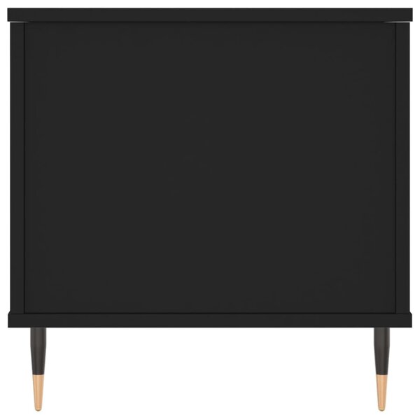 Fekete szerelt fa dohányzóasztal 90x44,5x45 cm