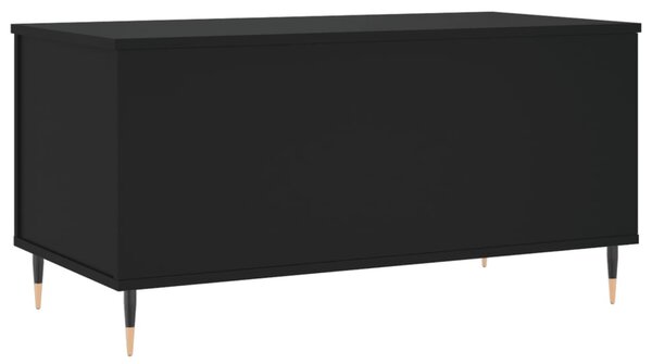 Fekete szerelt fa dohányzóasztal 90x44,5x45 cm