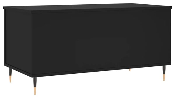 Fekete szerelt fa dohányzóasztal 90x44,5x45 cm