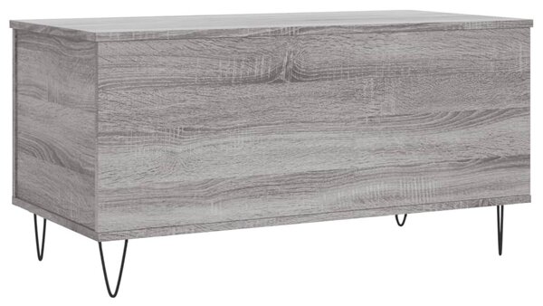 Szürke sonoma színű szerelt fa dohányzóasztal 90x44,5x45 cm