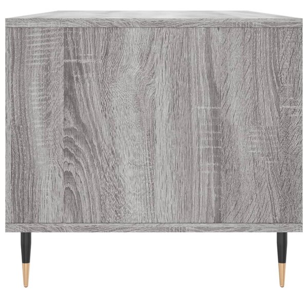 Szürke sonoma szerelt fa dohányzóasztal 90x49x45 cm