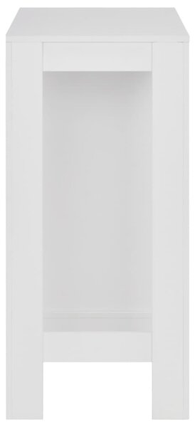 Fehér bárasztal polccal 110 x 50 x 103 cm