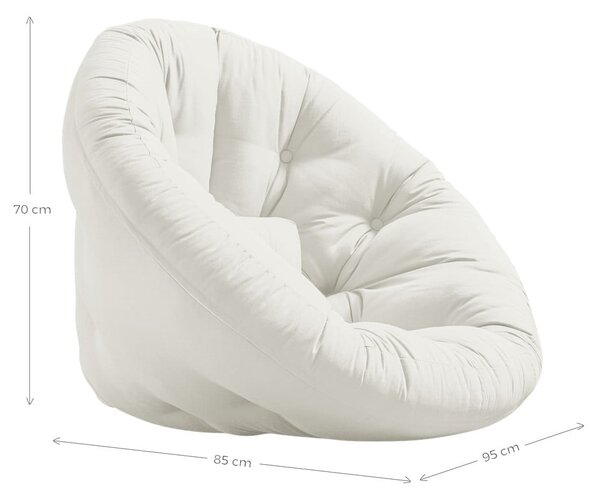 Nido bézs len fotel - Karup Design