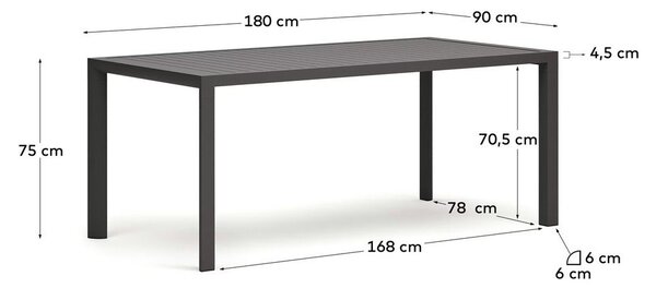 Kerti étkezőasztal 90x180 cm Culip – Kave Home