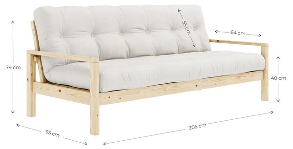 Zöld kinyitható kanapé 205 cm Knob – Karup Design