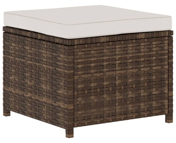 VidaXL 5 részes barna polyrattan kerti ülőgarnitúra párnákkal
