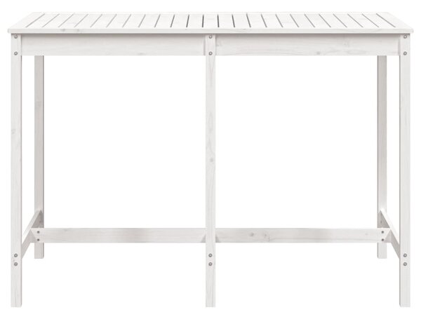 Fehér tömör fenyőfa kerti asztal 159,5 x 82,5 x 110 cm