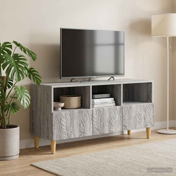 TV szekrény 102 x 34,5 x 50 cm Szürke Sonoma Szerelt Fa