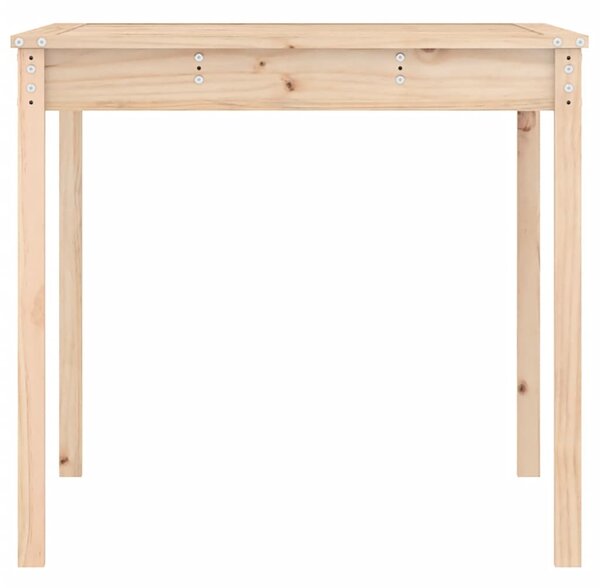 Tömör fenyőfa kerti asztal 121 x 82,5 x 76 cm